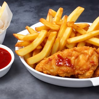 Chicken and French fries